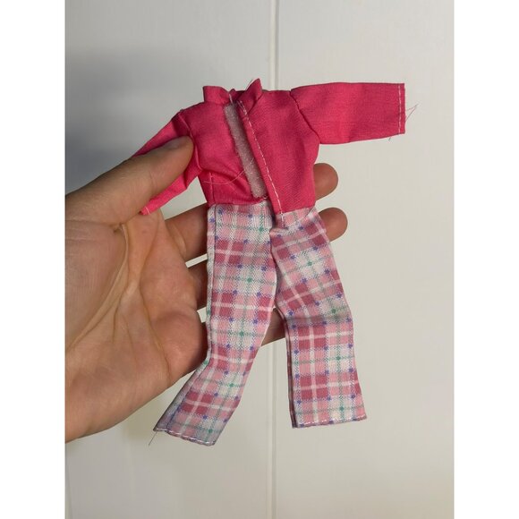 VTG Barbie Doll Retro Colorblock Plaid Pants & Pink Top – Stylish Outerwear Set - Picture 3 of 3